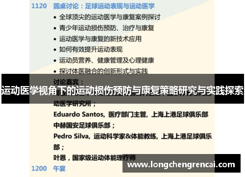 运动医学视角下的运动损伤预防与康复策略研究与实践探索
