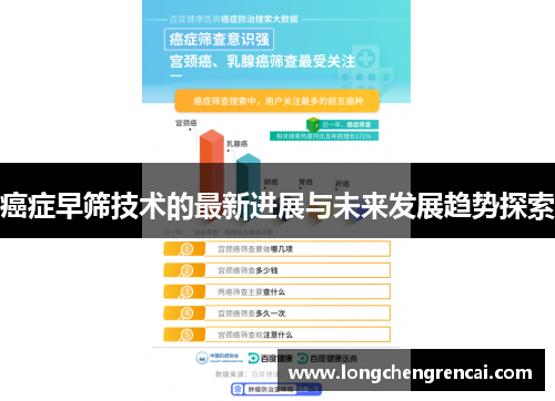 癌症早筛技术的最新进展与未来发展趋势探索